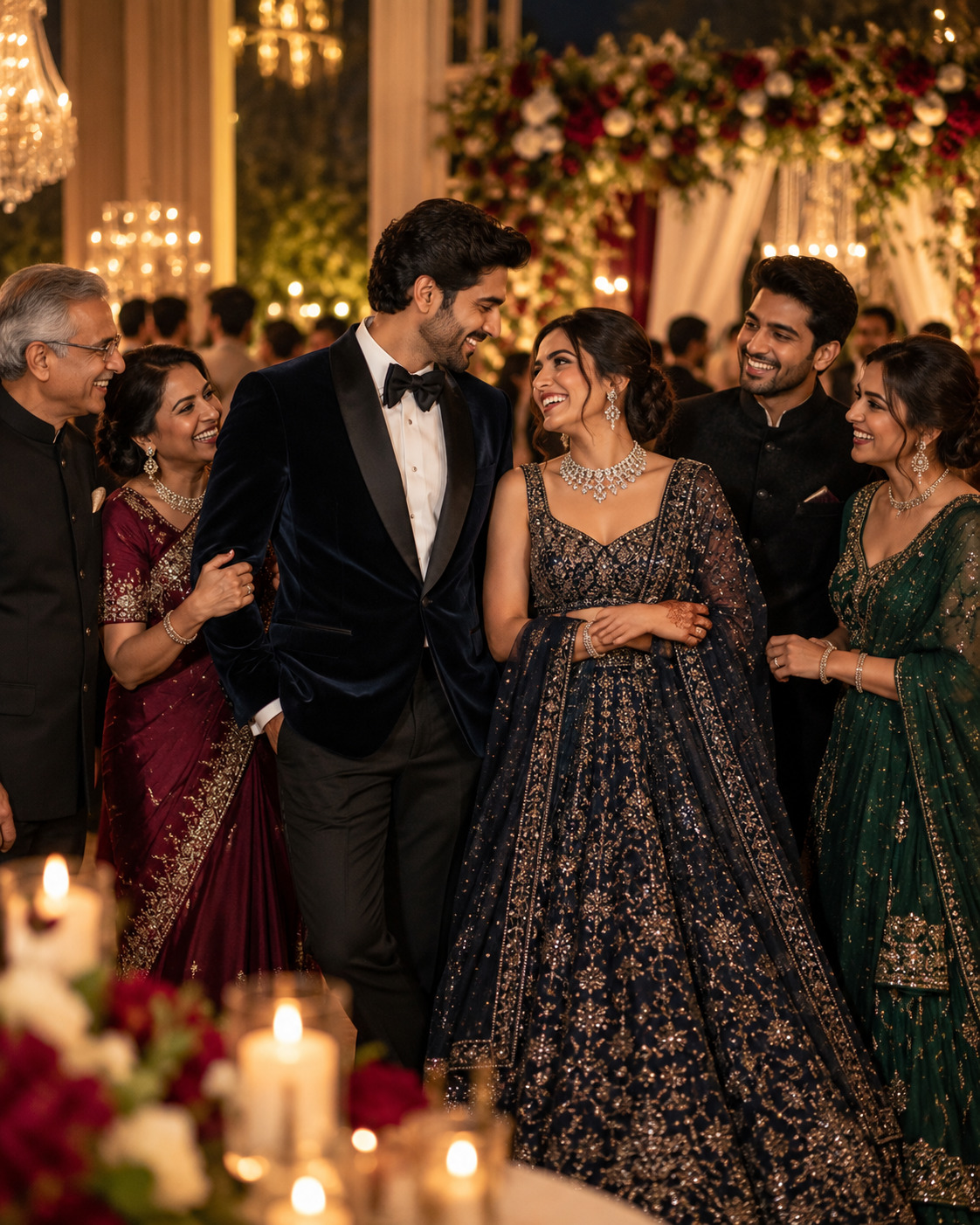 Reception celebration and Indian wedding clothing inspiration