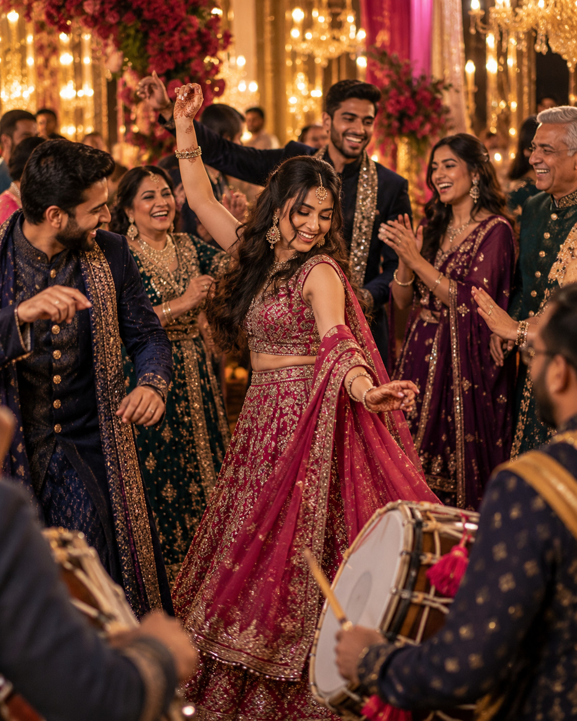 Sangeet celebration and Indian wedding clothing inspiration